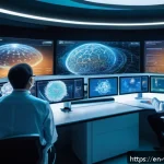 Home 23 장수 연구의 정책적 접근 - A futuristic laboratory scene showing a diverse group of scientists and biotech entrepreneurs collab...